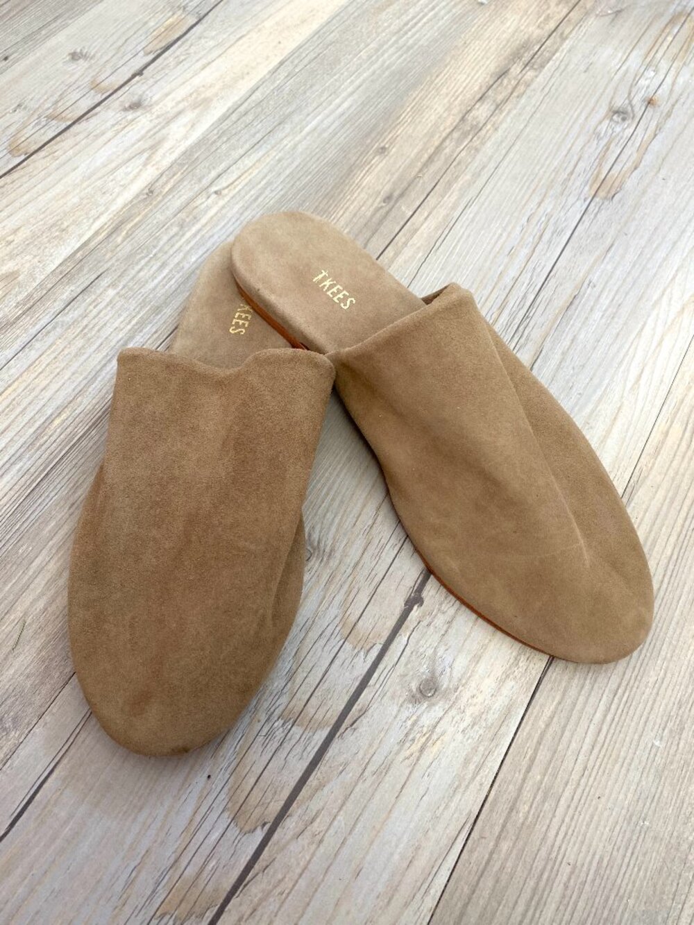 TKees Brown Suede Slip-On Mule Sandals Size 7